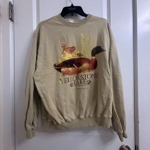 Urban Outfitters Beige Duck Print Sweater
